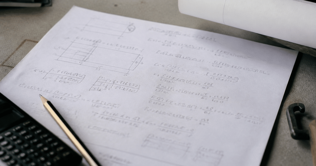 Feuille de calcul affichant equations mathematiques pour beton