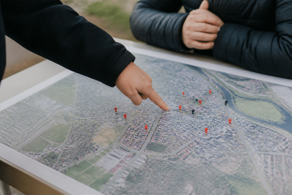 Carte quartiers Bellevue Sablons avec marqueurs criminalité