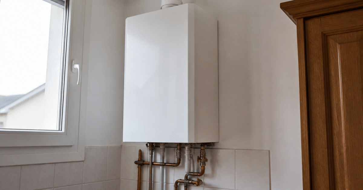 Chaudiere gaz condensation murale installee verticalement