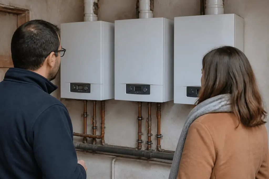 Comparaison devis chaudiere installation trois modeles prix